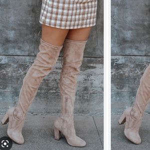 Suede over the knee boots